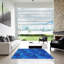 Tapis bleu tissé à la machine-1265886958