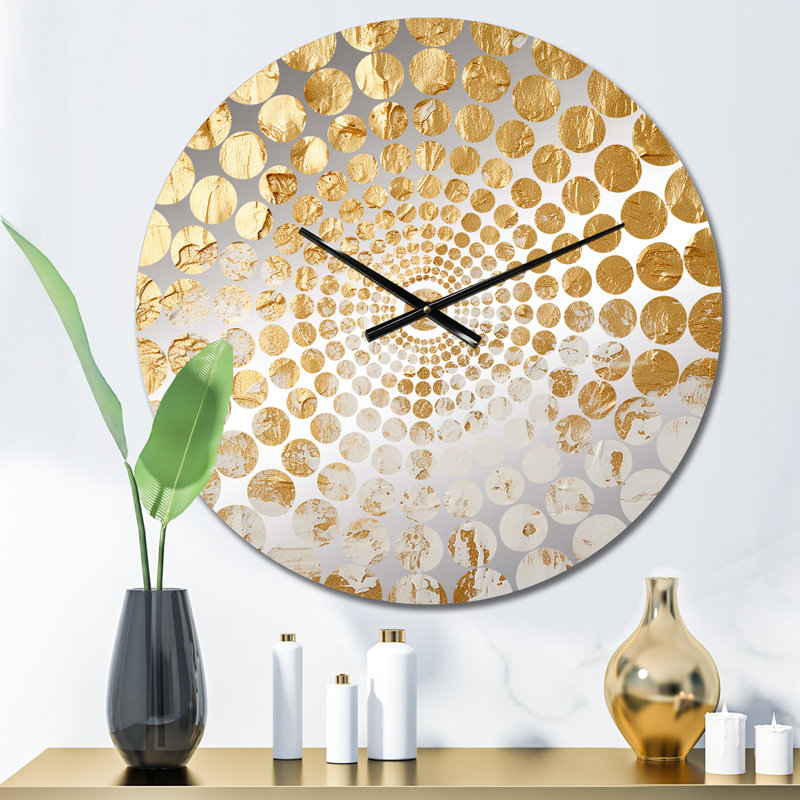Almuth - Horloge murale peinture abstraite, Médium