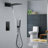 fixhd Thermostatic Shower System with Rough in-Valve Three Sprays with Rain and Waterfall Shower Heads-97671344