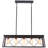Ayling 5-Light 38" W Vintage Industrial Island Linear Chandelier with Rectangle Light Shade for Kitchen Island Dining Room-97780875