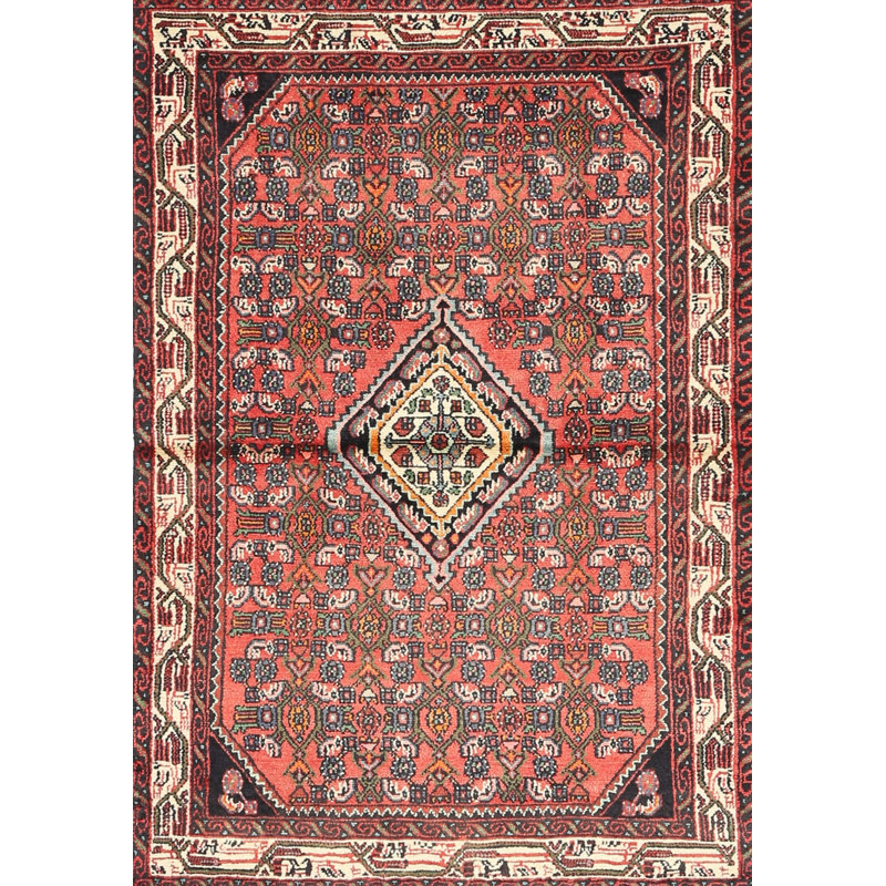 Tapis traditionnel orange / violet / brun Ferran, Rectangle 4 pi x 6 pi