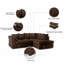 Soft Fabric Jumbo Cord 4 Seater L Shape with Foot Stool Upholstered Living Room Sets-74514919-71716941