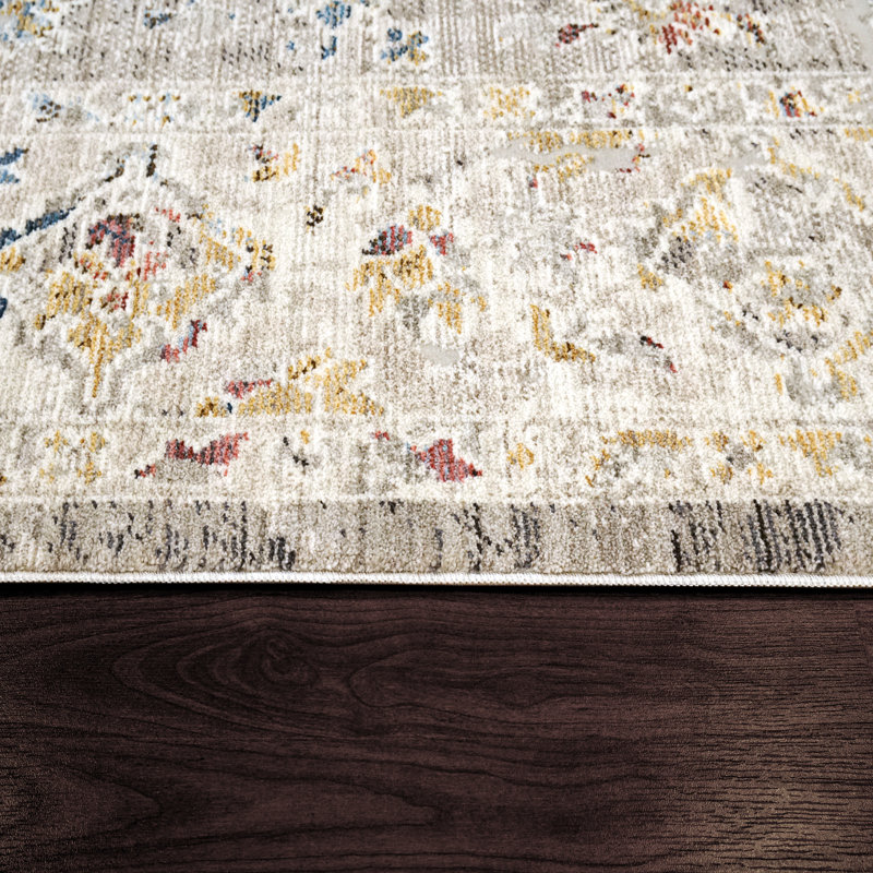 Tapis gris Felipe, Rectangle 6 pi 7 po x 9 pi 6 po