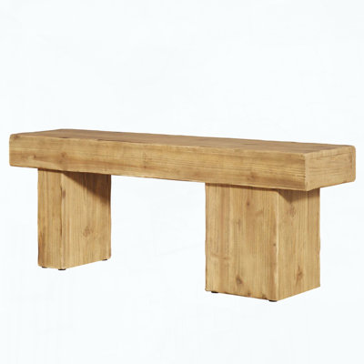 Wooden Entryway Bench with Rustic Charm