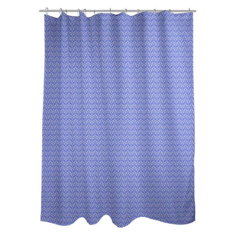 Rideau simple art déco, Rayures bleues 2