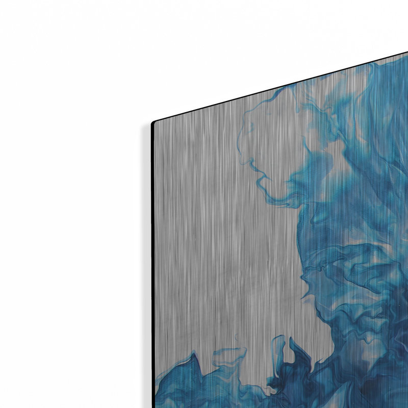  «Abstract Pouring O» par Jean Plout, art mural en métal, 36 po x 36 po, H 36 po x l 36 po