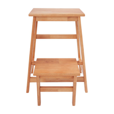 Escabeau en bois à 2 marches