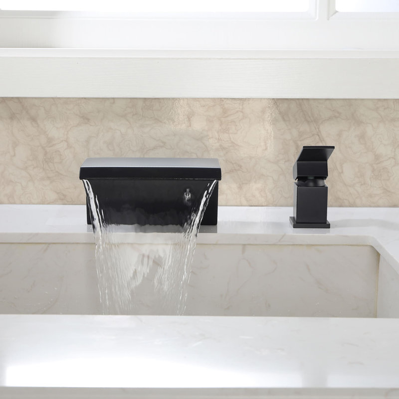 1 Handle Deck Roman Tub Faucet, Matte Black