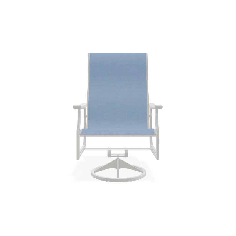 St. Catherine Polymer Outdoor Lounge Chair, Snow, Cobalt 35D Sunbrella®