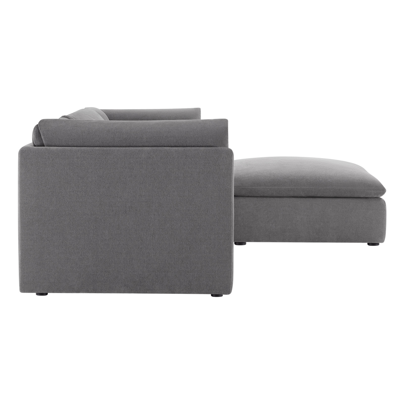 Annabella Sectional, Elite Pewter Textured Performance Chenille