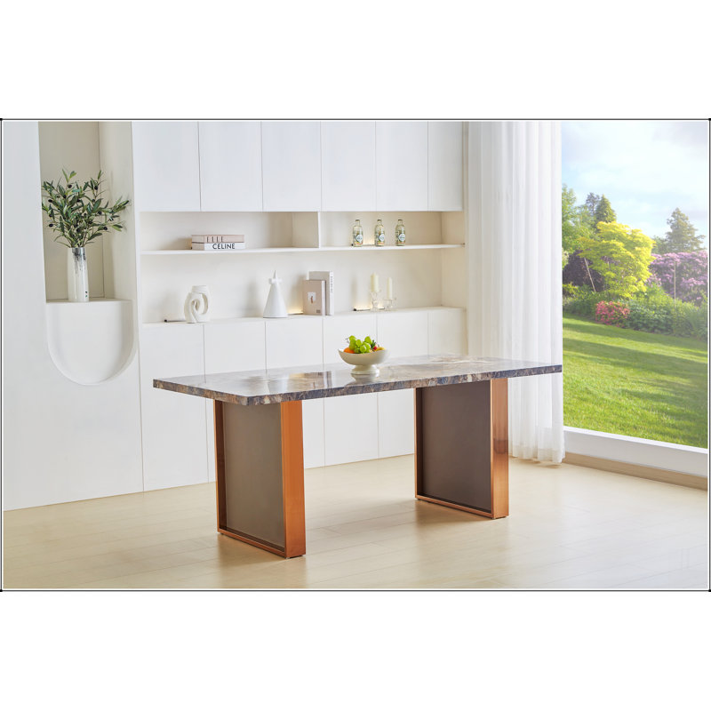 Table de salle à manger en MDF pour 6 ou 8 personnes, rectangulaire L 70,8 po x l 35,4 po x H 29,8 po