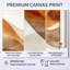 Art mural abstrait brun, toile courbe minimaliste, Kauhane-957019907-957019918