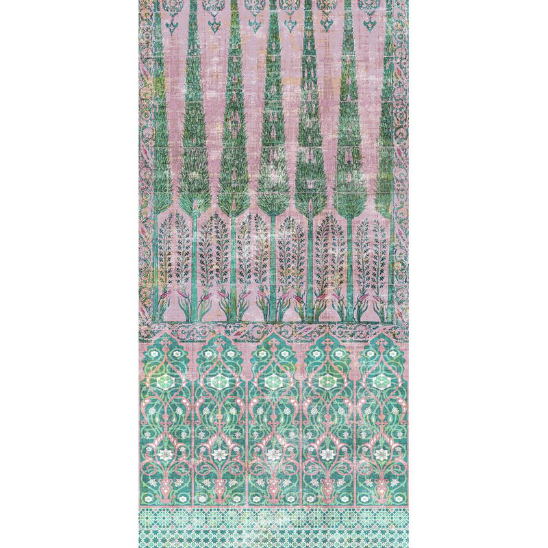 Tissu de jardin repose-pieds fantaisie Topkapi, Vert rose