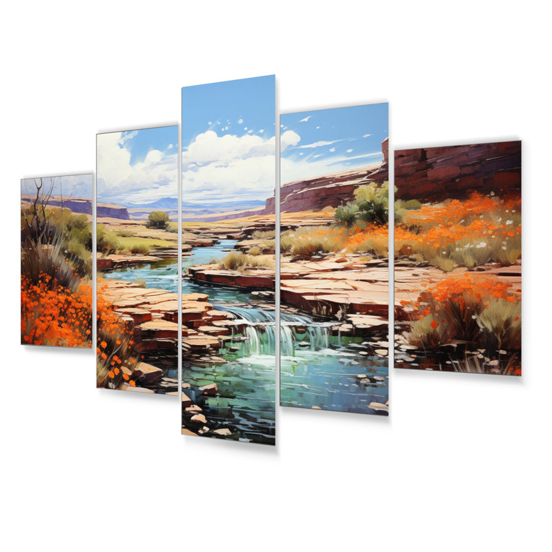 «Neveda Canyon Scenery IV», ensemble de reproductions d'art en métal