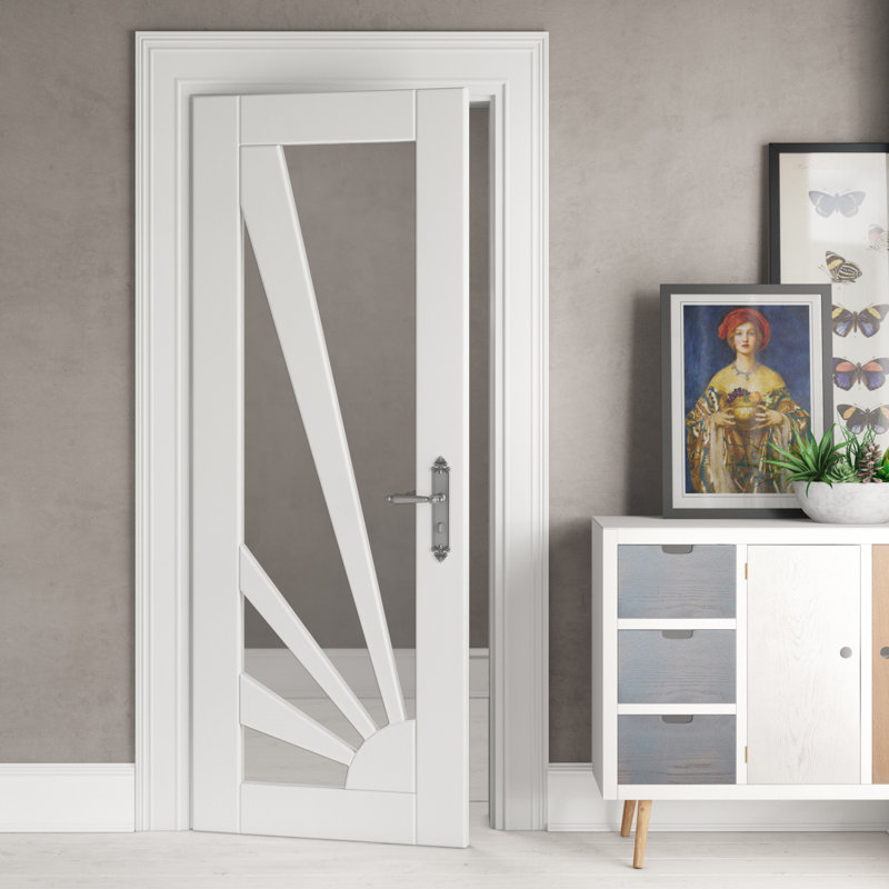 Aurora Internal Door Primed, 198.1mm H x 68.6mm W x 3.5mm D, Clear