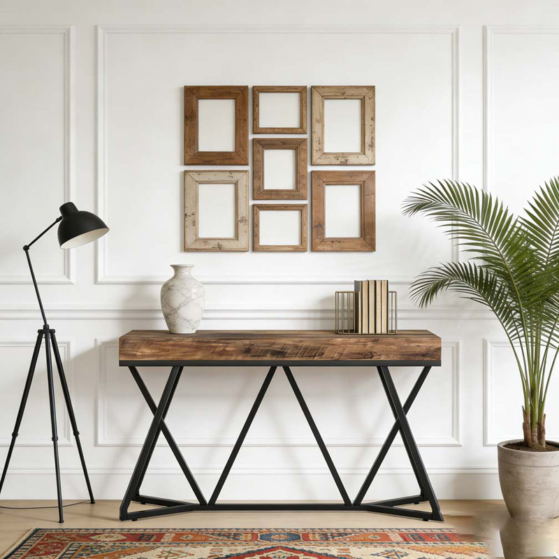 Table console Farmhouse, Marron foncé