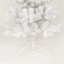 Arbre de Noël artificiel blanc 7,5 pi avec base en métal pliable