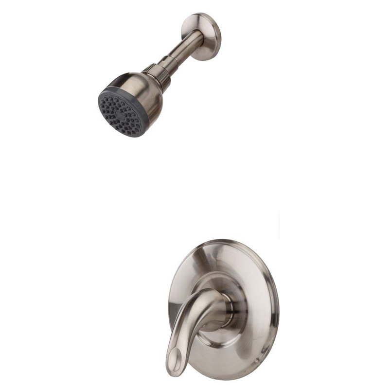 Garniture de douche à poignée simple Serrano, Nickel brossé