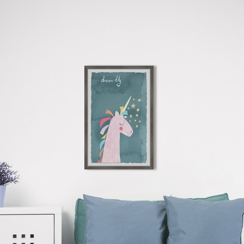 Crosland «Dream Big Unicorn», reproduction encadrée, H 12 po x l 8 po x P 1,5 po