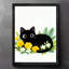 Reproduction d'art encadré noir rétro-543606420