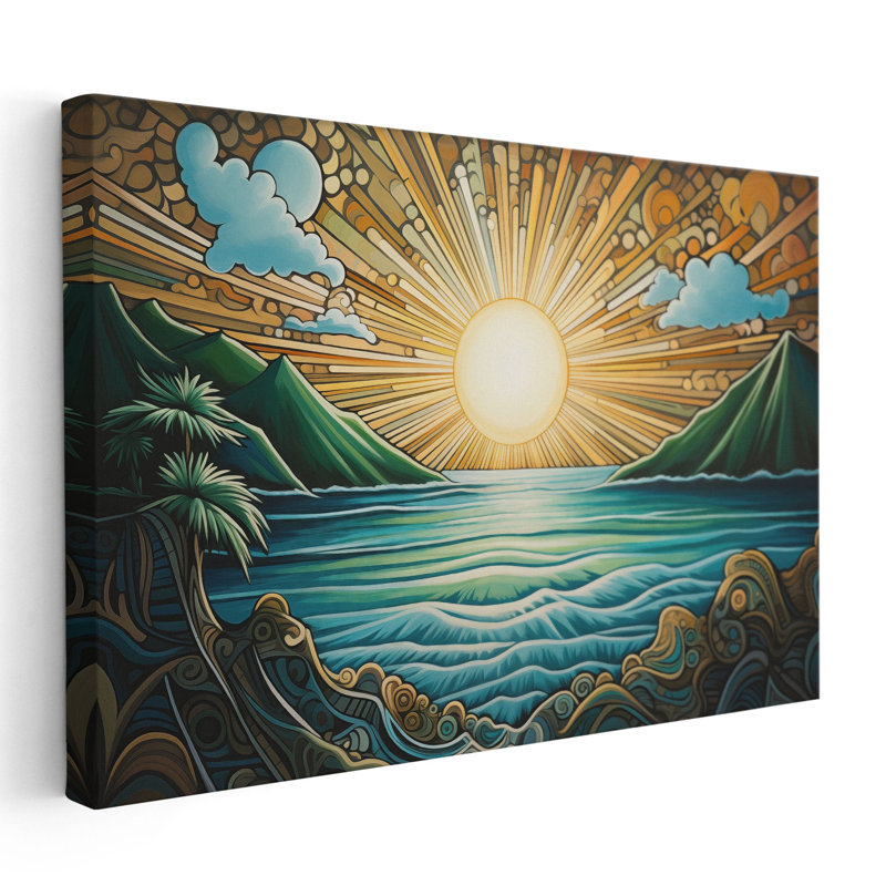 Sunlit Coastal Dreams, impression murale, Unframed, H 8 po x l 12 po x P 0,02 po