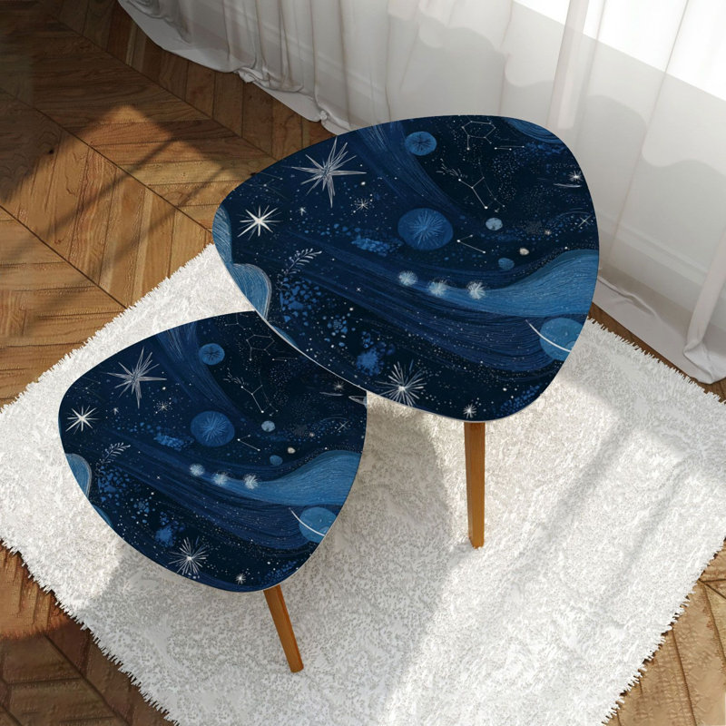 Ensemble de 2 tables basses gigognes Triangle