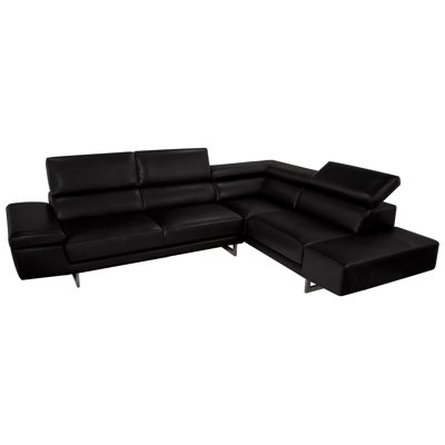 Canapé modulaire en cuir 63 po Hayes