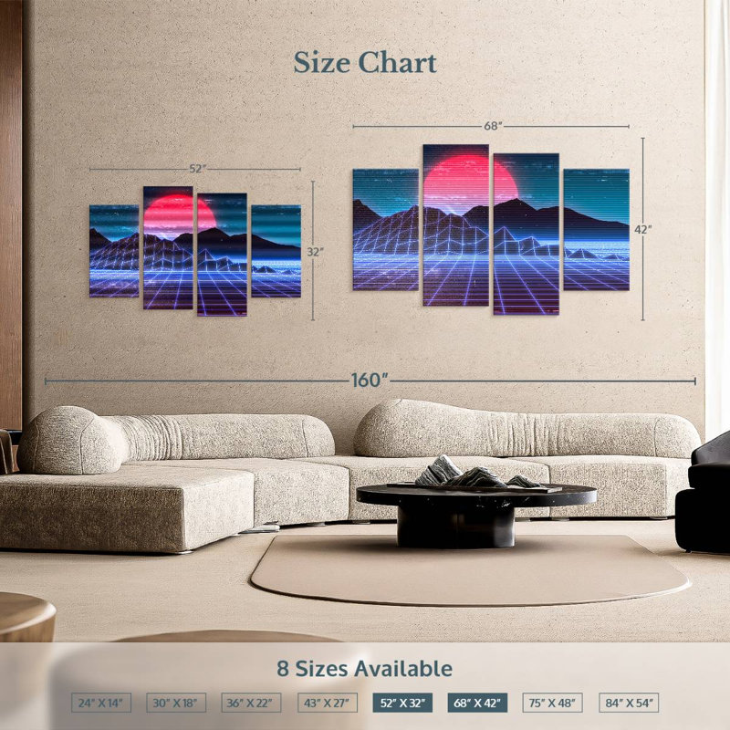 Kelan Digital Sunset, 42" H x 68" W