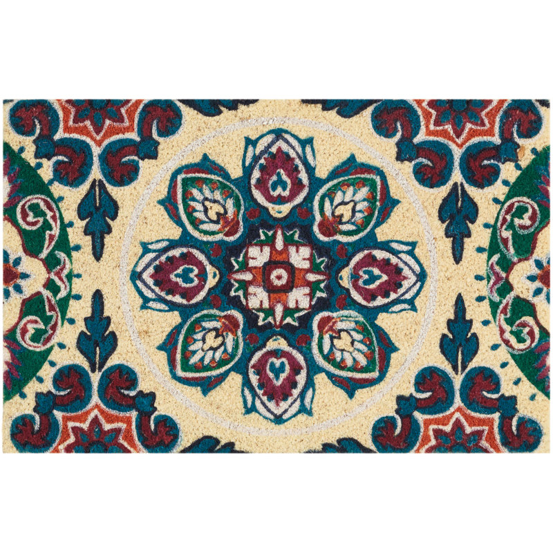 Tapis d'extérieur Hugoton, Rectangle 1 pi 6 po x 2 pi 4 po, Bleu