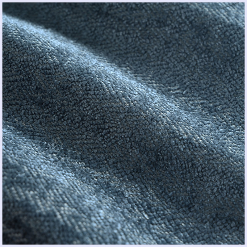 Compression Upholstered Sofa, Dark Blue