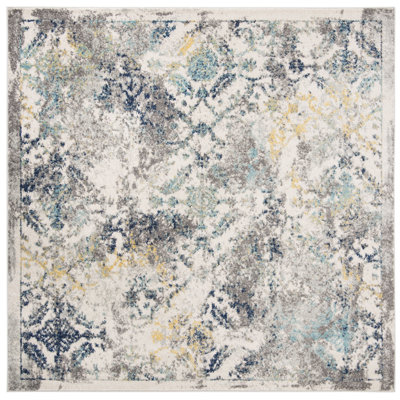 Tapis ivoire / bleu Christa