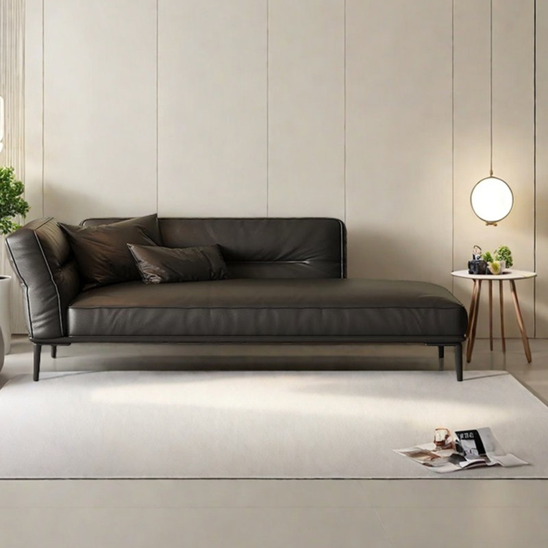 Chaise longue éponge moderne et minimaliste, Orienté à gauche (vu de face), Noir