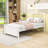 Twin Size Wood Platform Bed with Storage Drawers and Headboard-1867630195