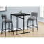 Modern 32" Rectangular Counter Height Table, Black Laminate, Fascinating Kitchen Feature Dining Height, Unusual Spot