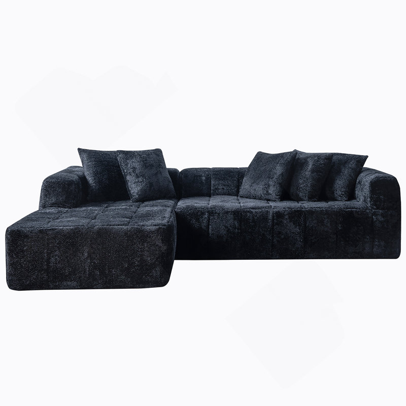Canapé modulaire 107,9 pouces Cloud, Noir