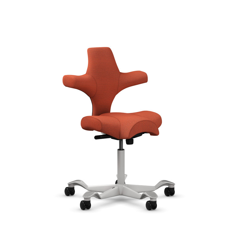 HÅG Capisco Adjustable Standard Height Chair, Silver, Burnt Red, Standard 