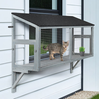 Tucker Murphy Pet™ Cat Catio, Window Box Enclosure For Indoor Cats