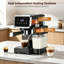 Machine à espresso à double chaudière avec mousseur à lait automatique et écran tactile - pompe à 20 bars