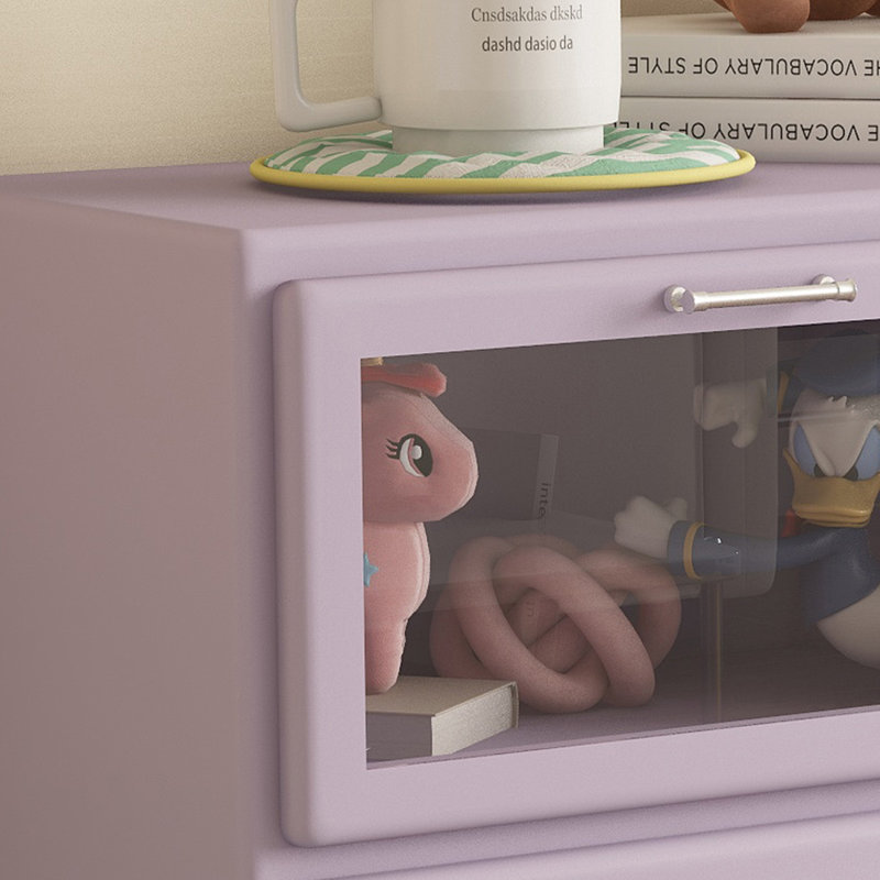 Vitrine de rangement de salon, Mauve