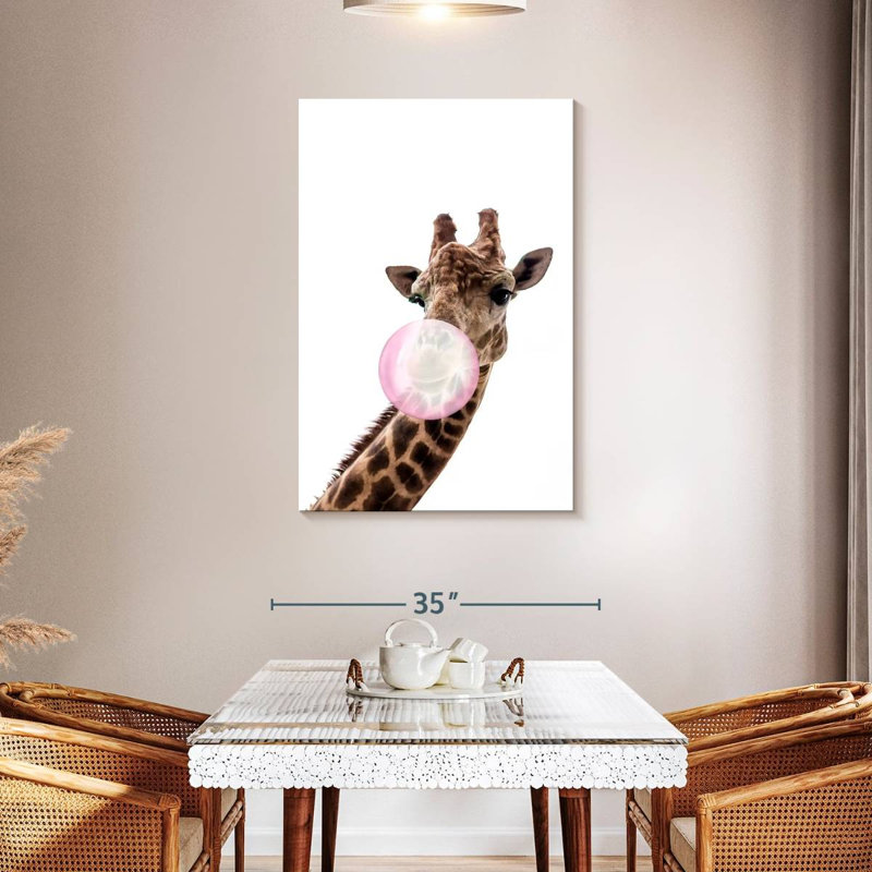 Girafe à bulles, H 45 po x l 30 po x P 1,25 po