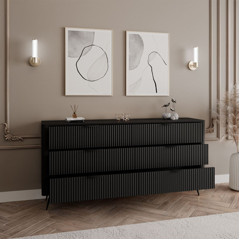 163cm Sideboard, Black