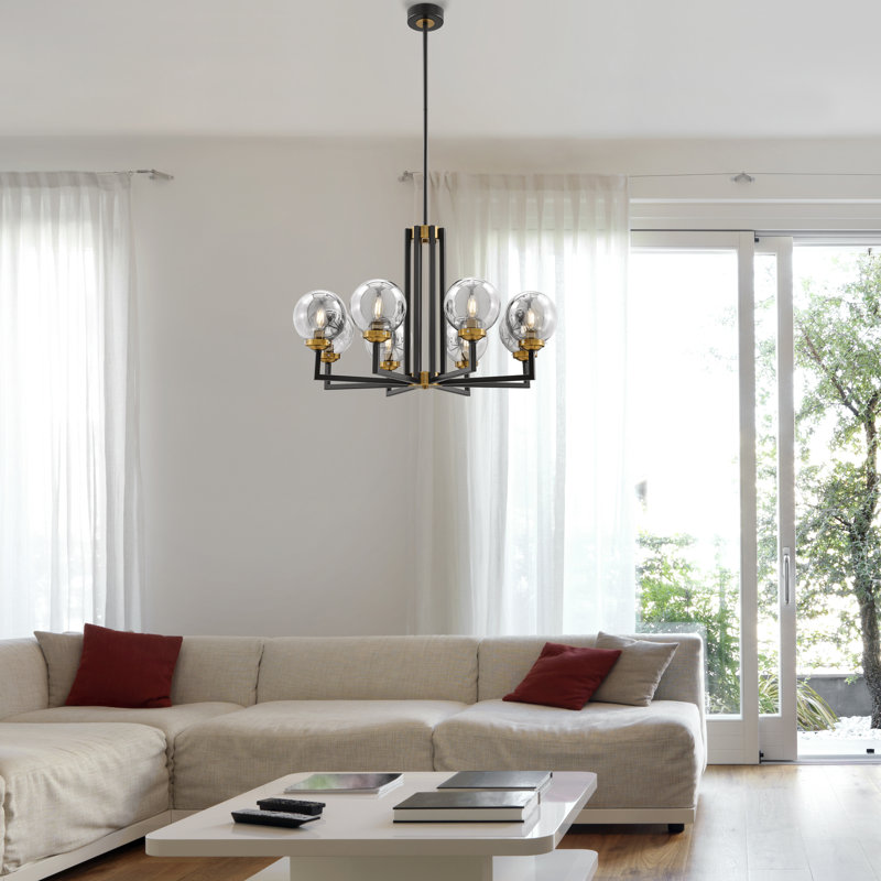 Lustre classique à 8 lumières de style bougie Krivi