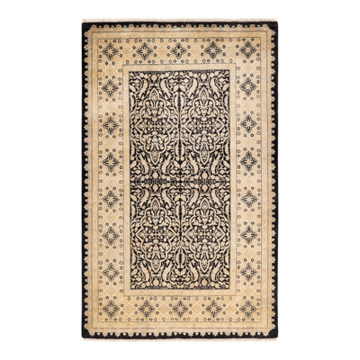 Mogul One-of-a-Kind 4' 2" X 6' 7" 2010s Wool Area Rug Black