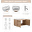 Ensemble de meuble-lavabo simple 35,42 po avec plateau en résine Oletha