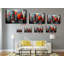 «Avant-Garde», impression sur toile moderne, abstrait, noir, bleu, rouge et gris-1288142073