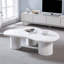 Table basse de style moderne avec design de bureau unique et peinture blanche élégante