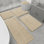 Ensemble de 5 tapis de salle de bain en mousse viscoélastique 25D à haut pouvoir absorbant avec envers antidérapant