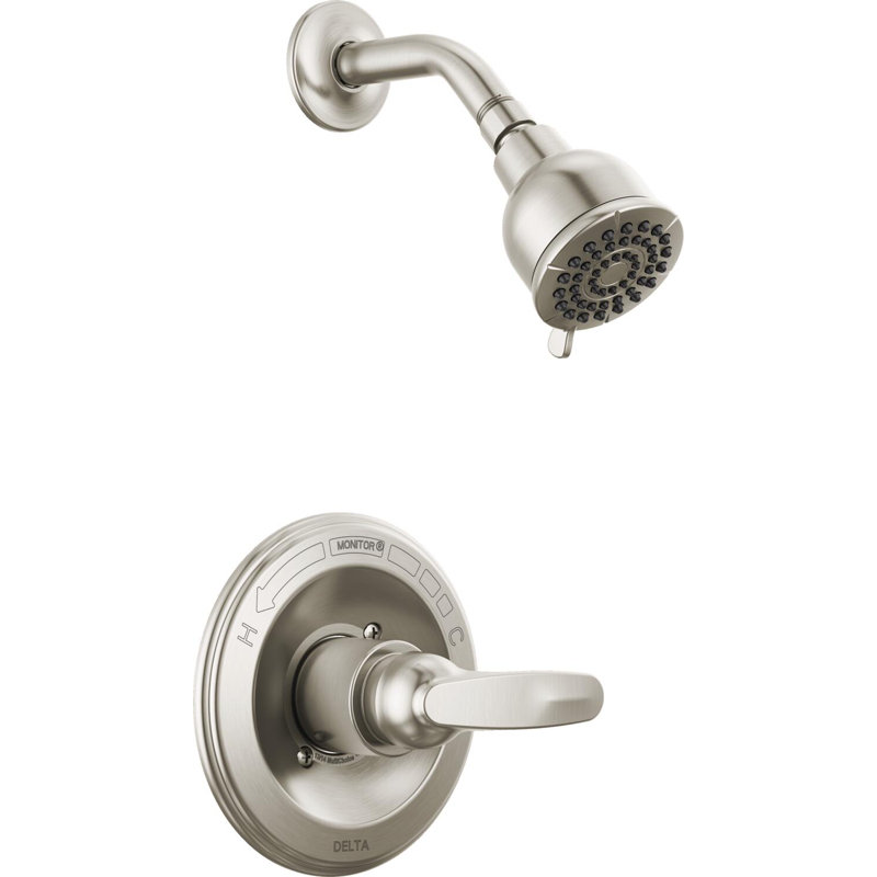 Foundations Shower Faucet Trim Kit, Shower Faucet Set, Shower Head and Handle Set, Shower Kit, Brilliance Stainless