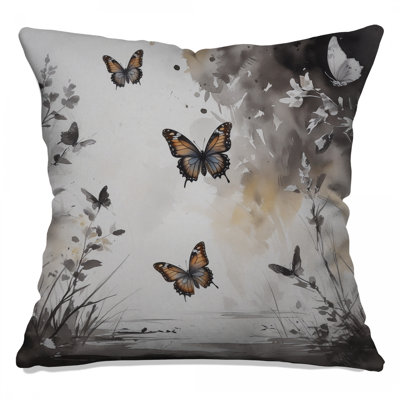Butterflies In Nature Double Sided Throw Pillows