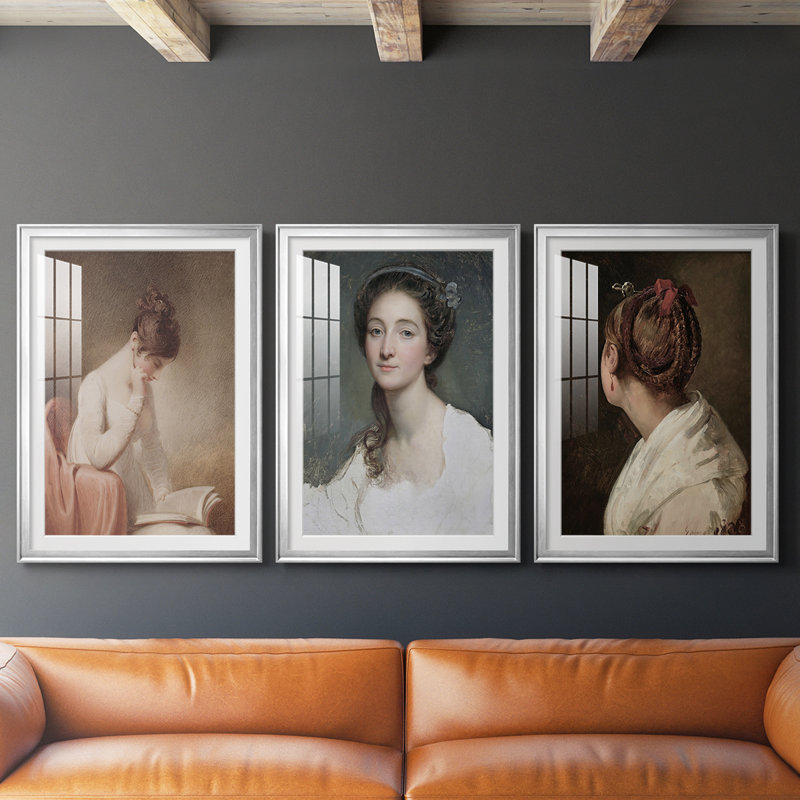 Impression de portrait rétro vintage LXIV, Argent argent, H 21 po x l 30 po